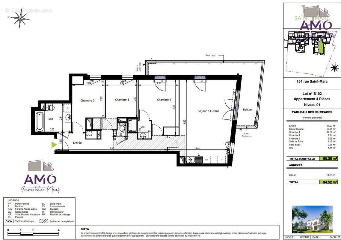Appartement à vendre, 80m², Orléans
