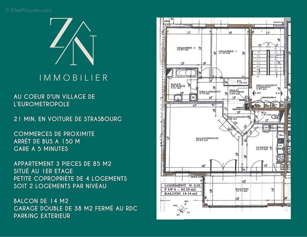 Appartement à vendre, 84m², Lipsheim