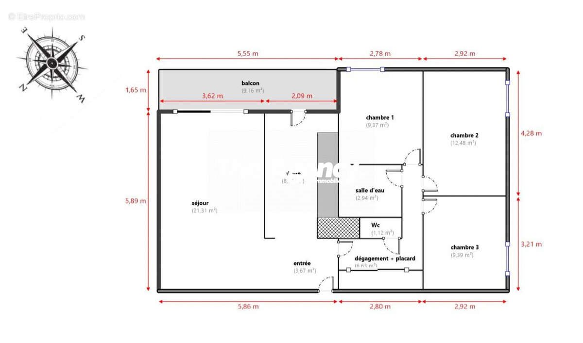Appartement à vendre, 75m², Marseille 9ème