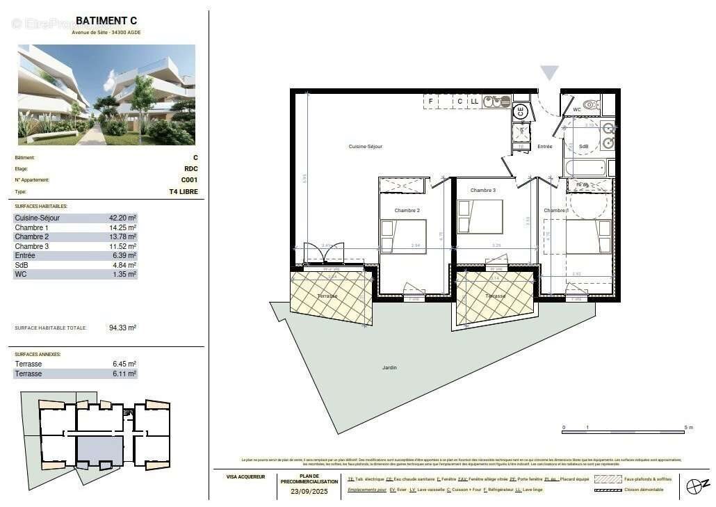 Appartement à vendre, 94m², Agde (Cap d'Agde)