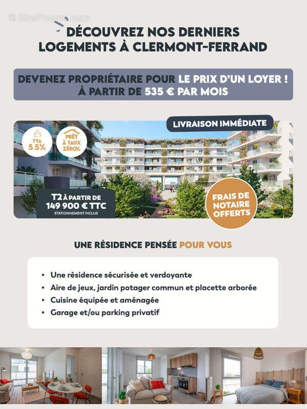 Appartement à vendre, 38m², Clermont-Ferrand