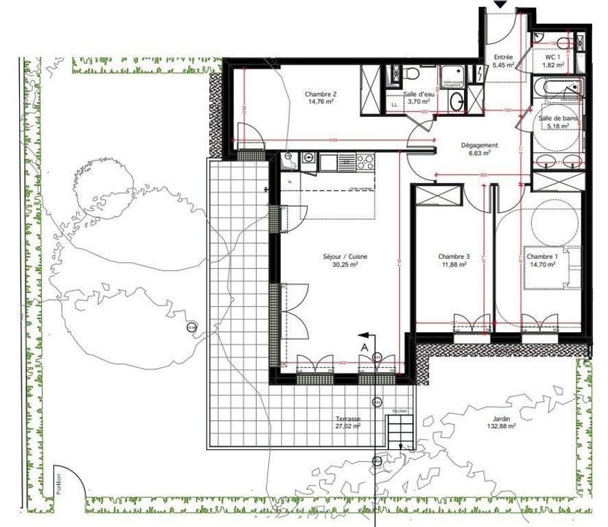 Appartement à vendre, 95m², Le Chesnay