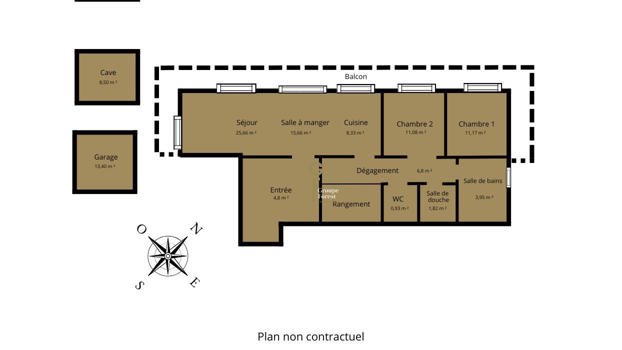 Appartement à vendre, 93m², Croix