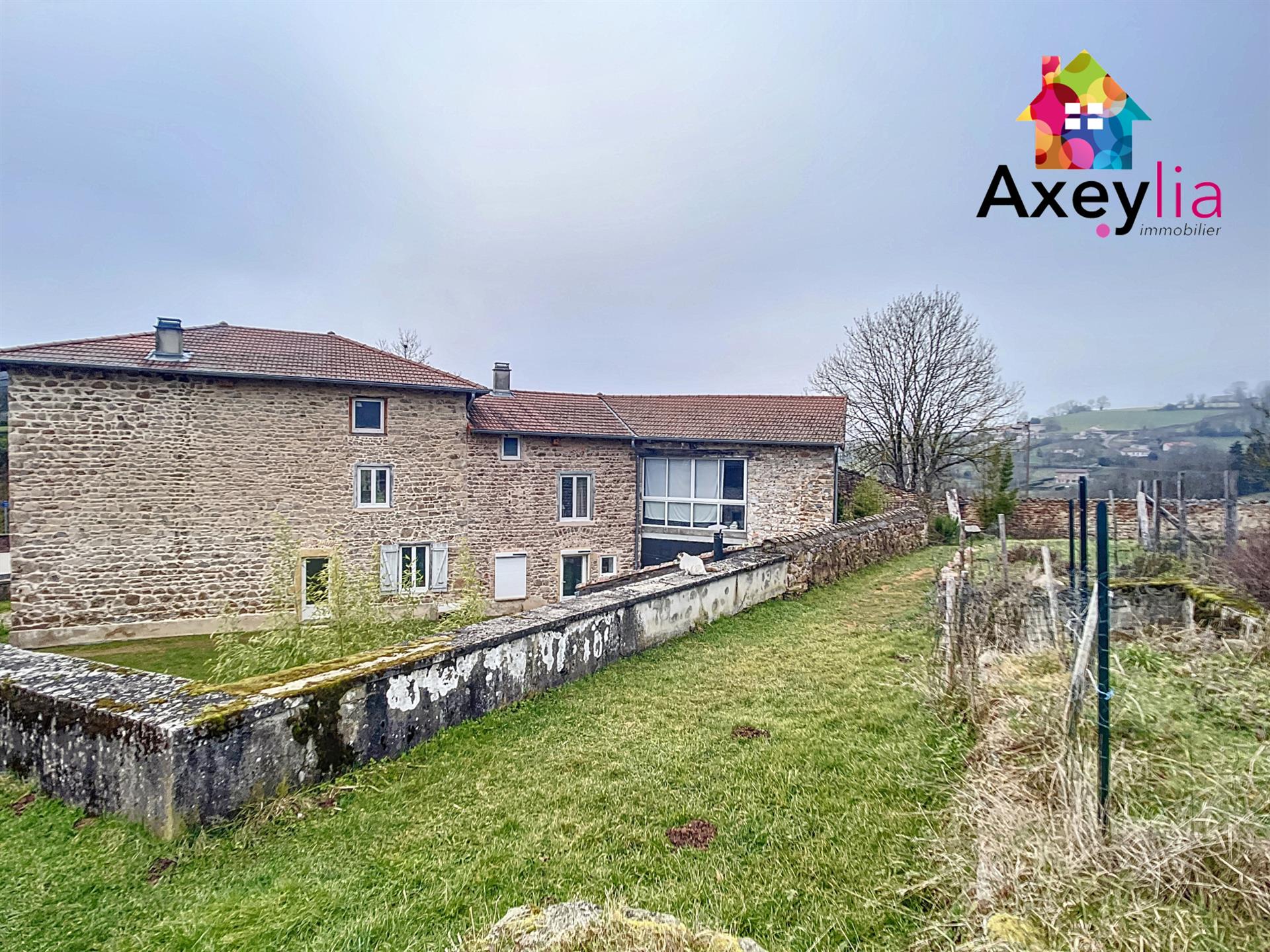 A Vendre - Secteur Amplepuis - Propriété Avec Grande Maison En Pierres, Logement Indépendant Et Dépe