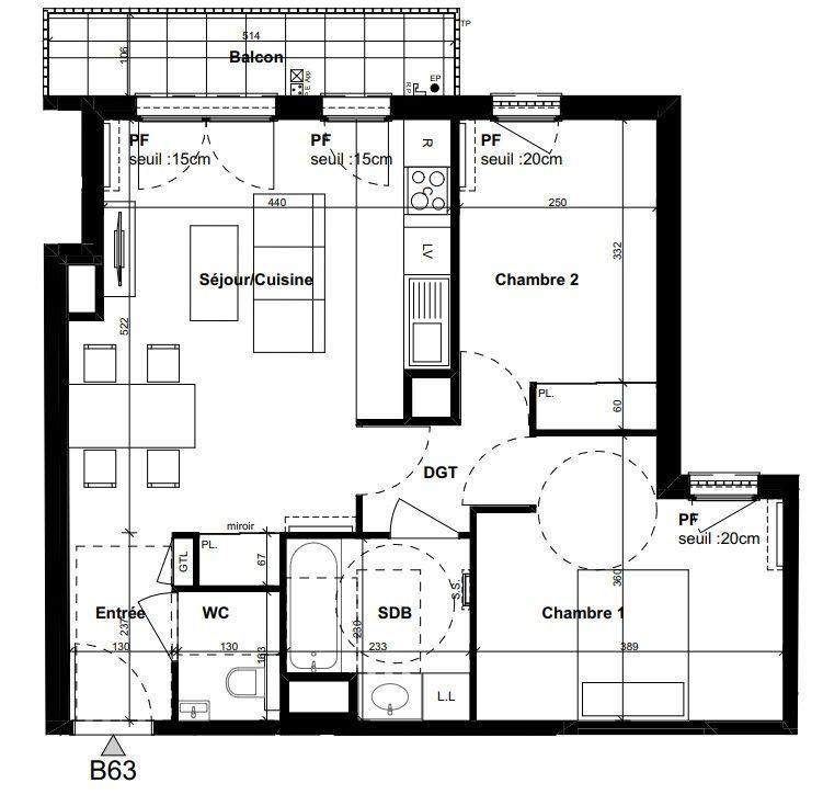 Appartement à vendre, 57m², Boulogne-Billancourt