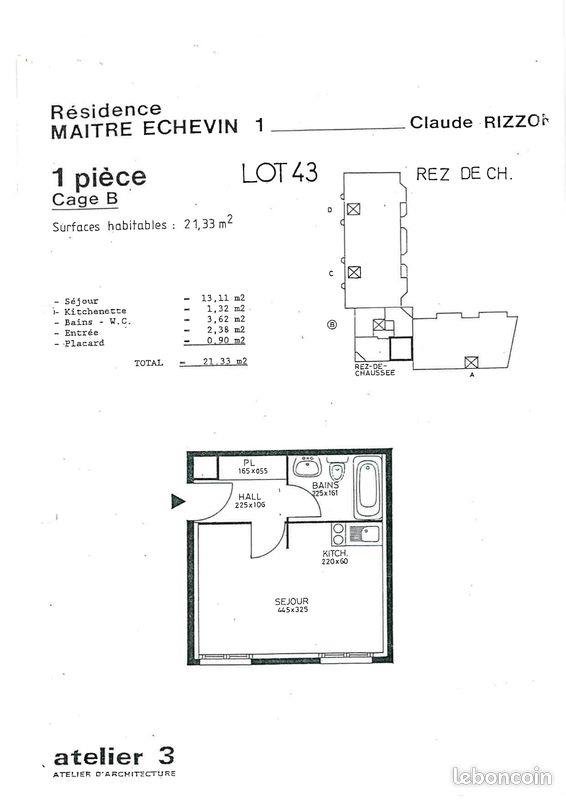 Appartement à vendre, 21m², Metz