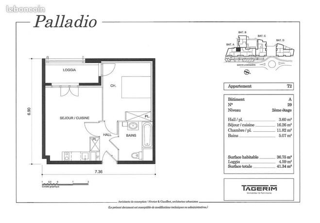 Appartement à louer, 36m², Saint-André-de-la-Roche