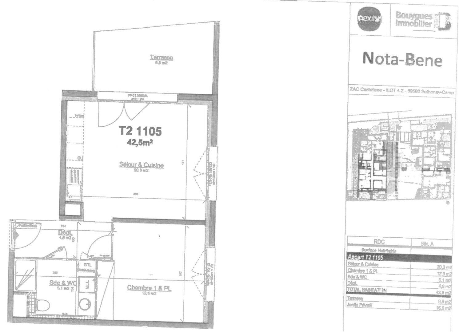 Appartement à louer, 42m², Sathonay-Camp