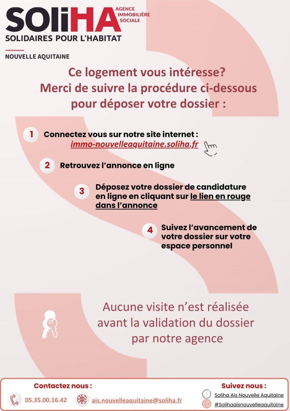 Appartement à louer, 54m², Sireuil