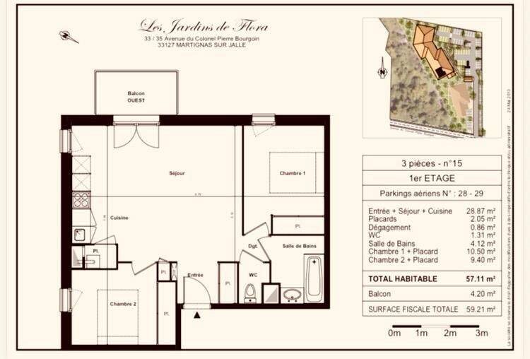 Appartement à vendre, 58m², Martignas-sur-Jalle