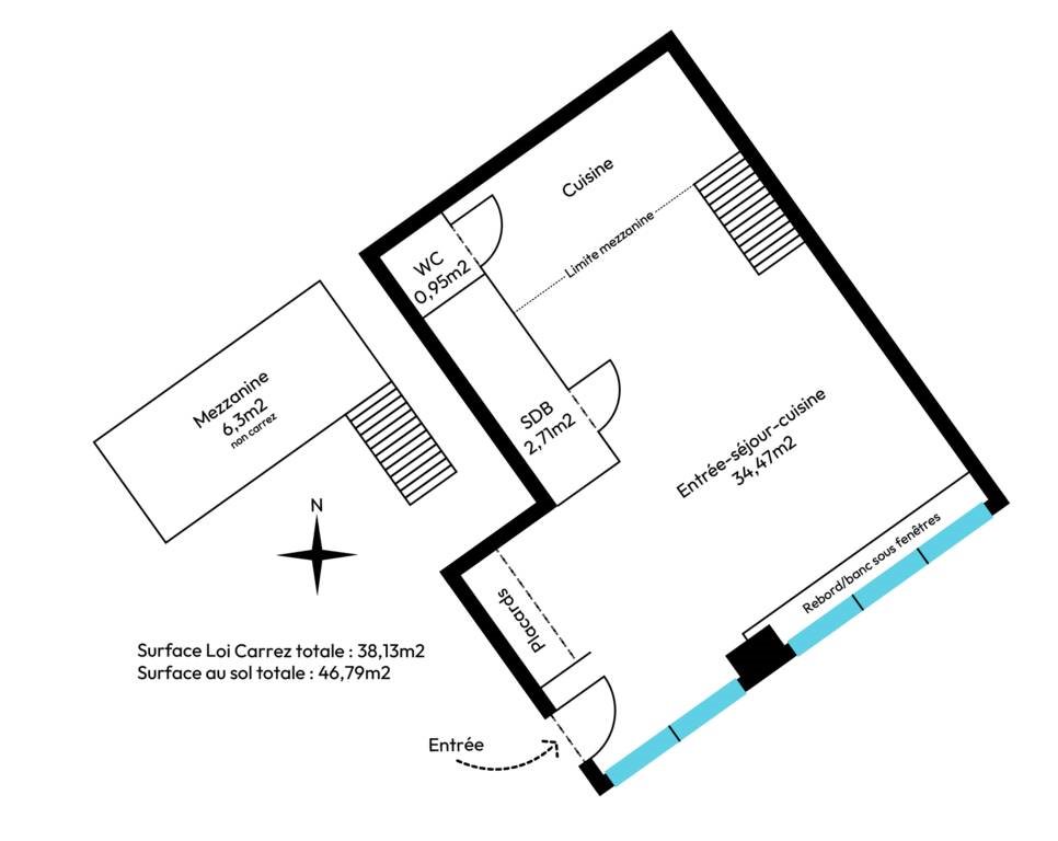 Appartement à vendre, 46m², Paris 11ème