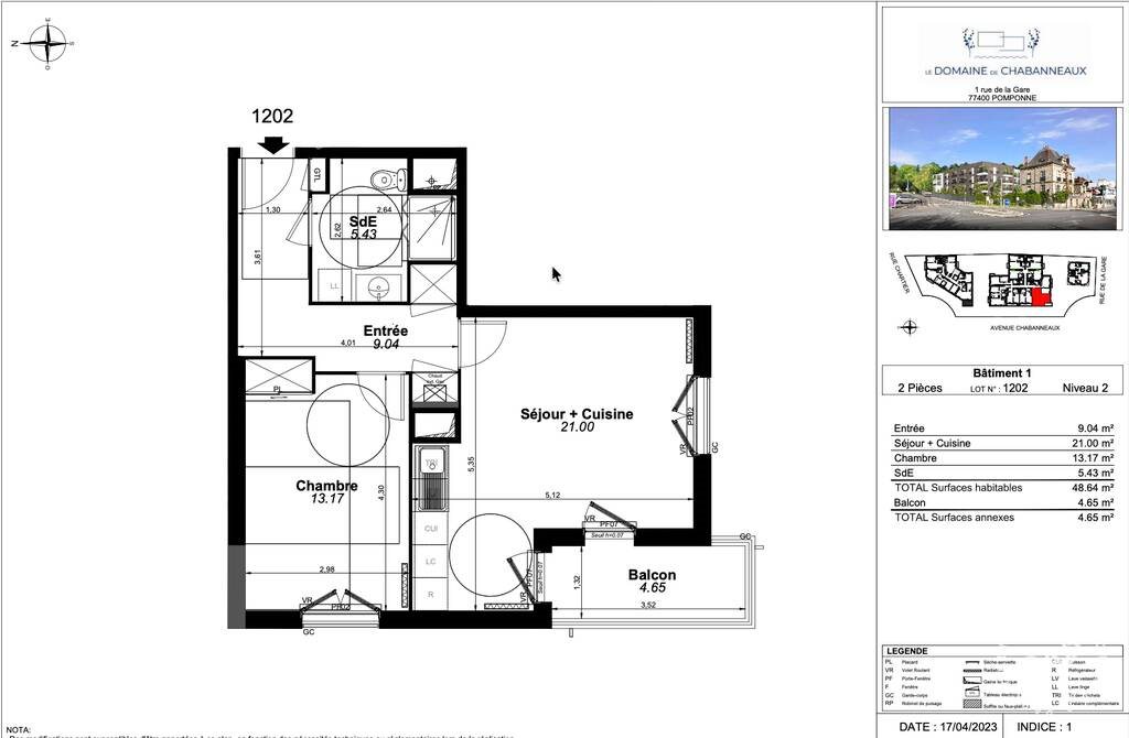 Appartement à louer, 48m², Pomponne