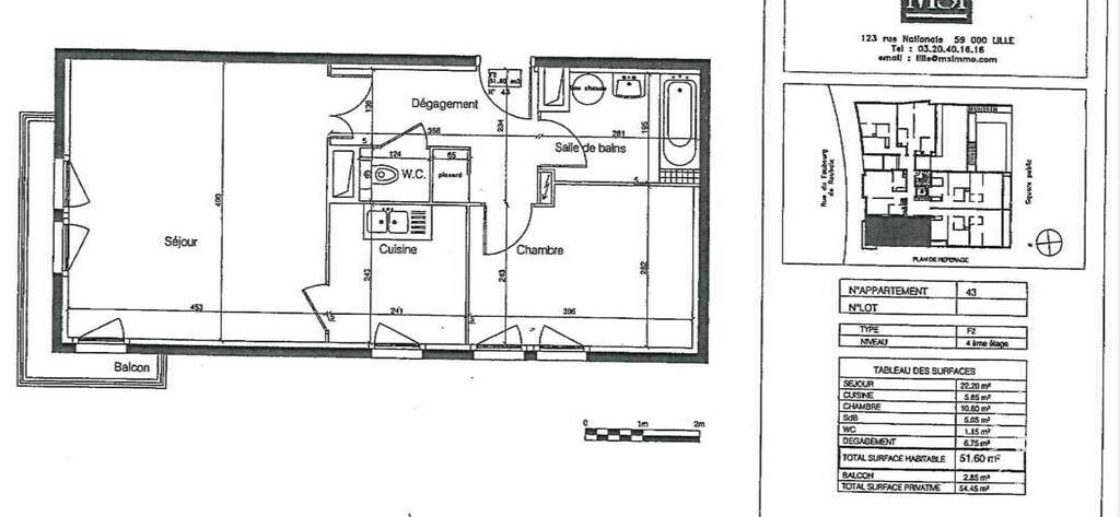 Appartement à vendre, 52m², Lille