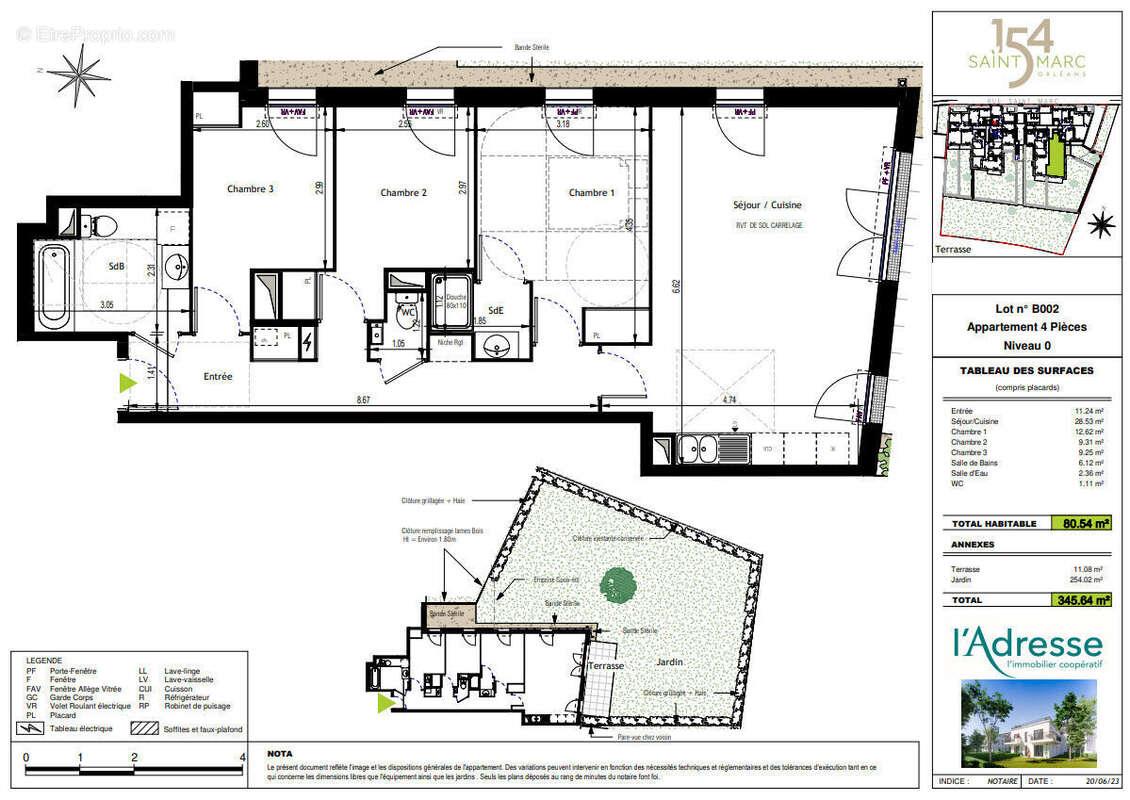 Appartement à vendre, 81m², Orléans