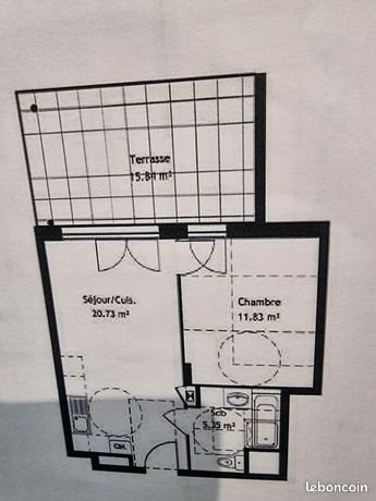 Appartement à louer, 38m², Chasse-sur-Rhône