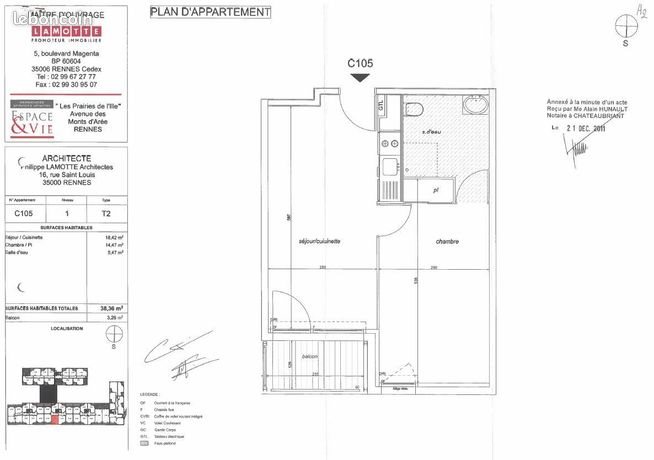 Appartement à vendre, 38m², Rennes