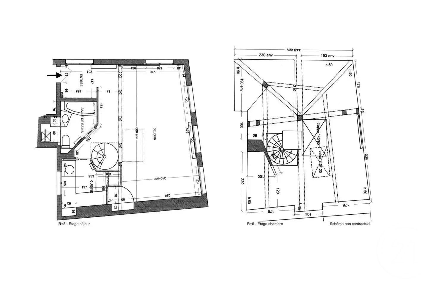 Appartement à vendre, 45m², Paris 3ème