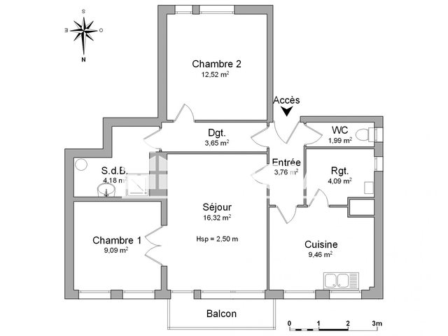Appartement à louer, 65m², Art-sur-Meurthe