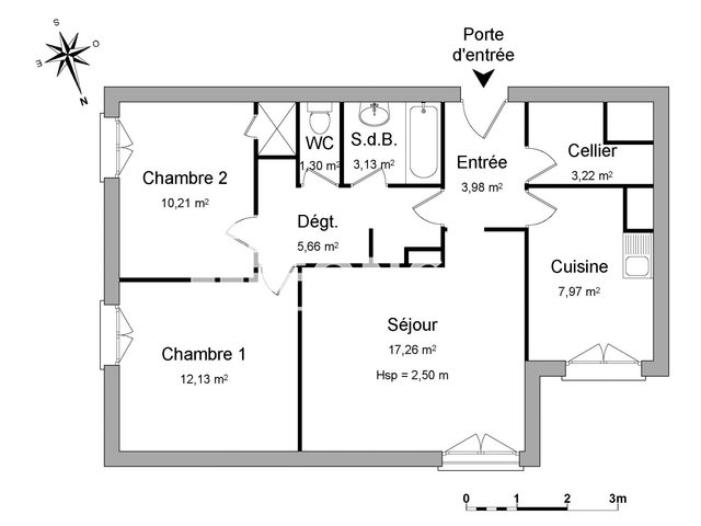 Appartement à louer, 64m², Avrillé