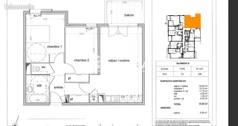 Appartement à vendre, 58m², Montpellier