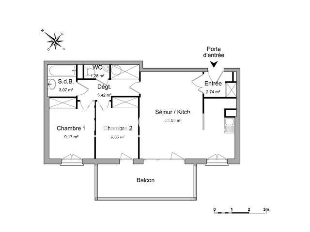 Appartement à louer, 56m², Strasbourg