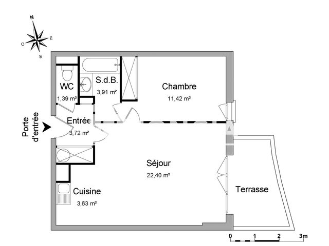 Appartement à louer, 46m², Clermont-l'Hérault