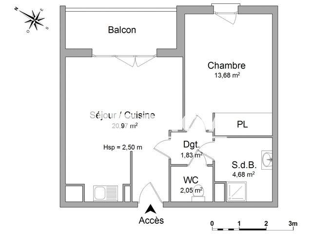 Appartement à louer, 43m², Olivet
