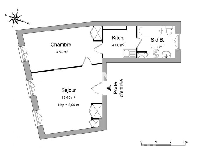 Appartement à louer, 42m², Metz