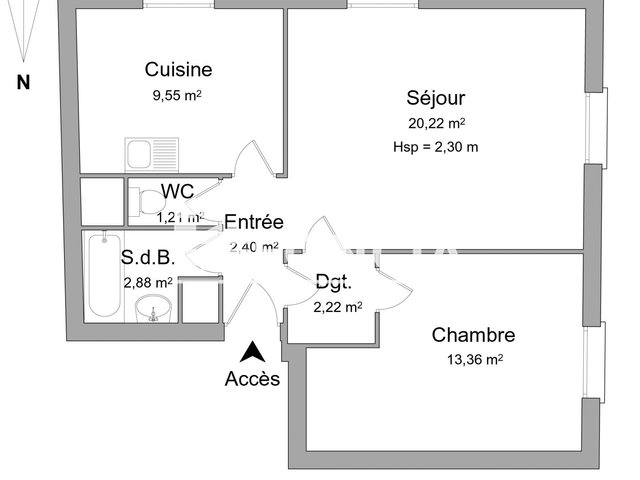 Appartement à louer, 51m², Strasbourg