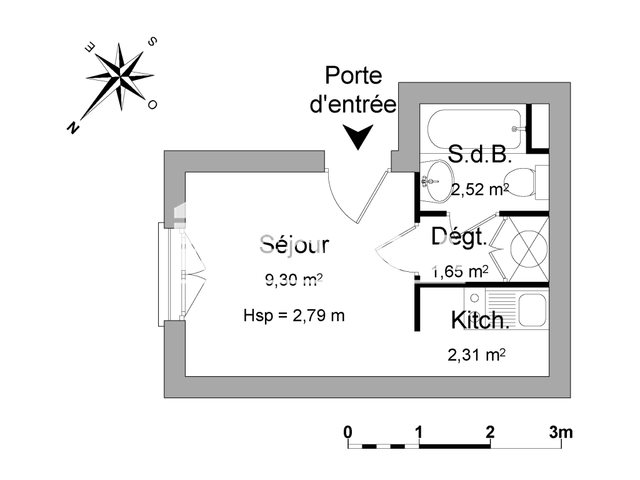 Appartement à louer, 14m², Bordeaux