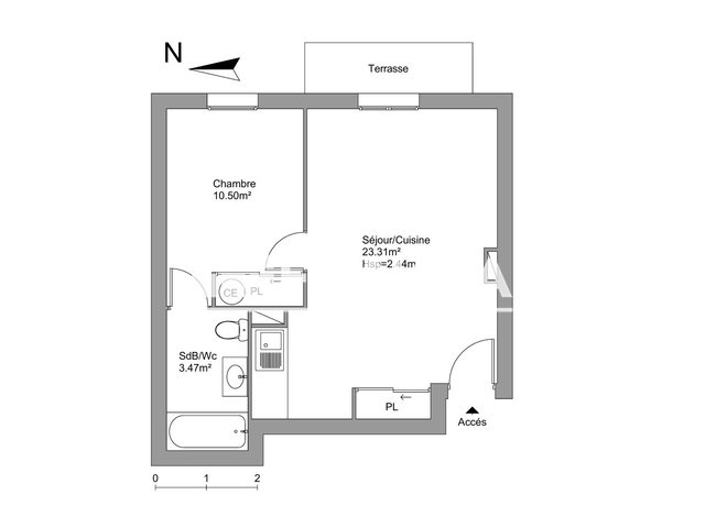 Appartement à louer, 37m², Marsac-sur-l'Isle