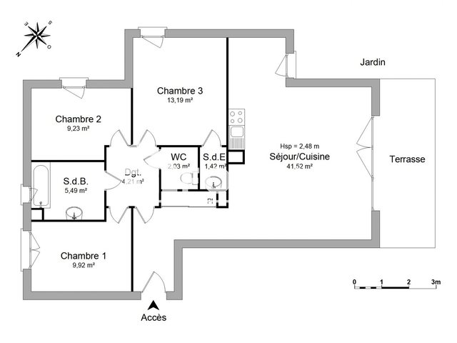 Appartement à louer, 87m², Brest