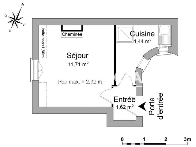 Appartement à louer, 17m², Paris 11ème