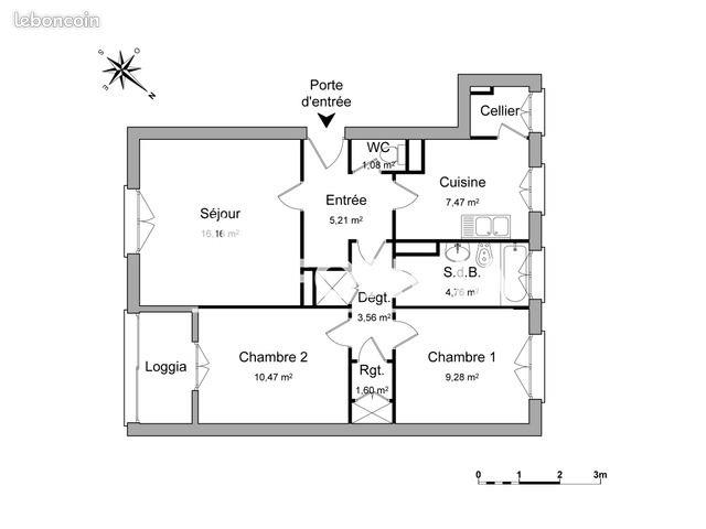 Appartement à louer, 59m², Perpignan