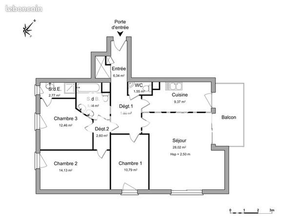 Appartement à louer, 99m², Metz