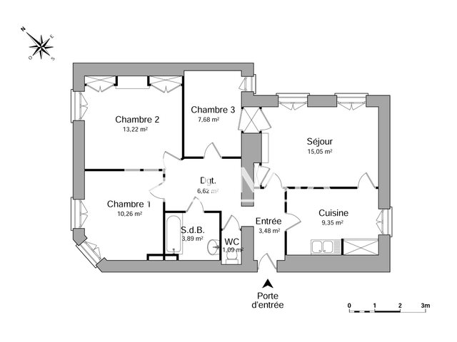 Appartement à louer, 70m², Anse