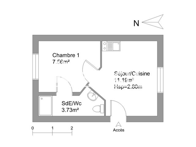 Appartement à louer, 22m², Landerneau