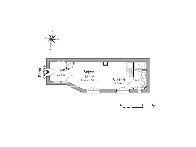 Appartement à louer, 18m², Lille