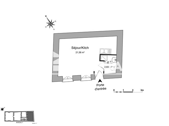 Appartement à louer, 24m², Trévoux