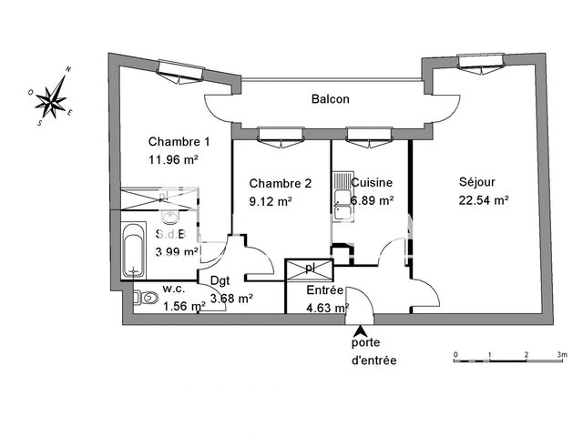 Appartement à louer, 64m², Montpellier