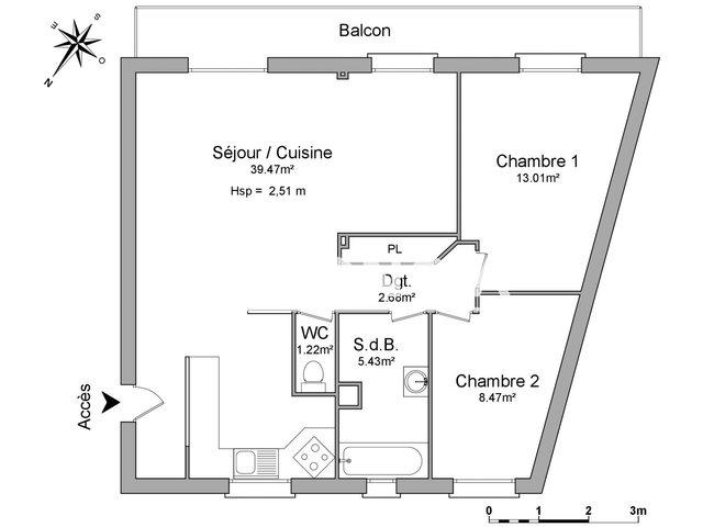 Appartement à louer, 71m², Draveil