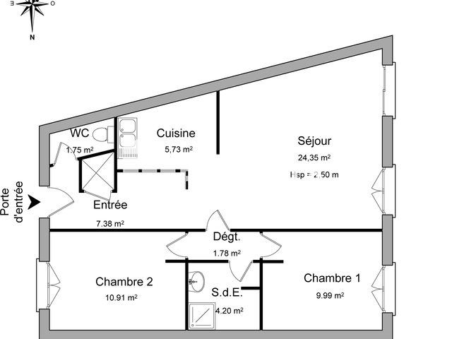 Appartement à louer, 66m², Oloron-Sainte-Marie
