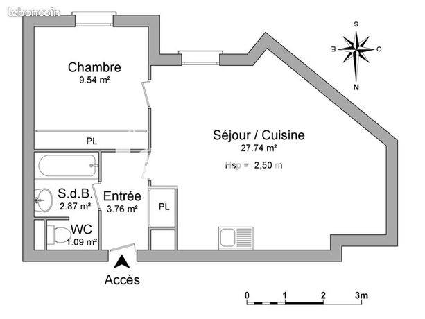 Appartement à louer, 45m², Gourdon