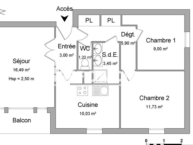 Appartement à louer, 60m², Saint-Etienne