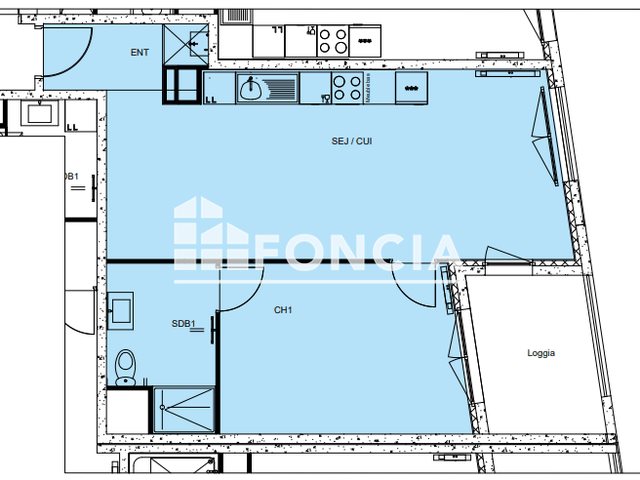 Appartement à louer, 54m², Saint-André-lez-Lille