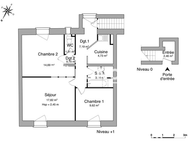 Appartement à louer, 62m², Saint-Max