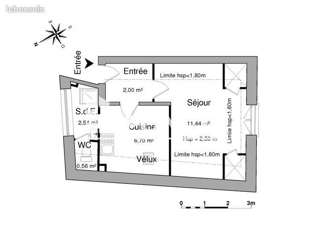 Appartement à louer, 23m², Metz