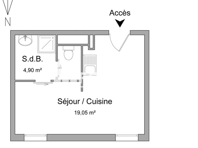 Appartement à louer, 23m², Villeneuve-d'Ascq