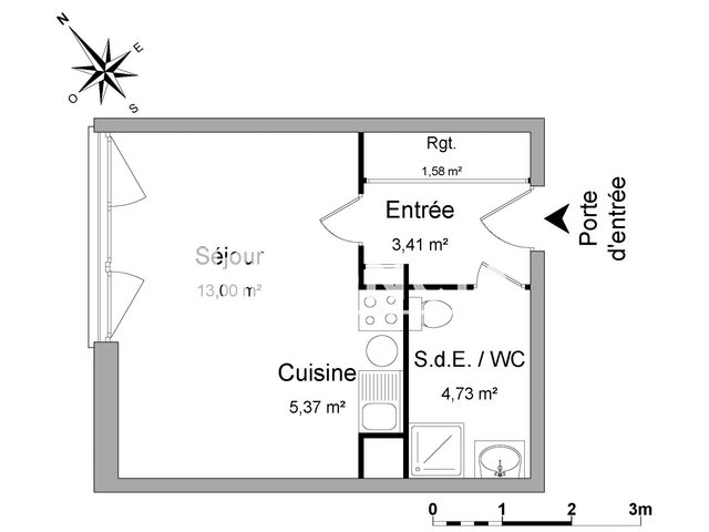 Appartement à louer, 28m², Capinghem