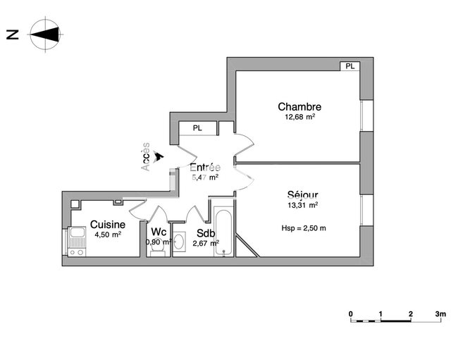 Appartement à louer, 39m², Paris 18ème